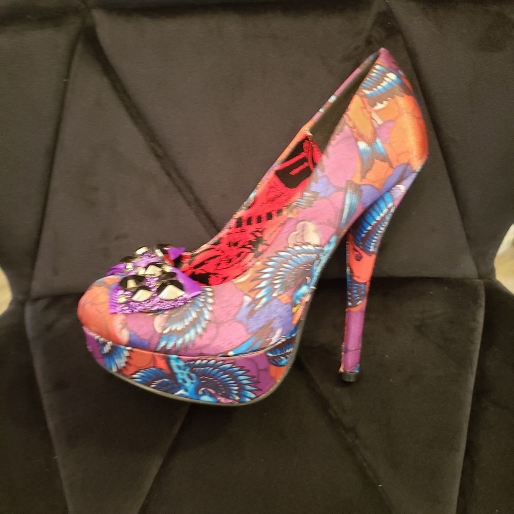 Iron Fist Women's Multicolor Patterned Heels - Picture 5 of 8